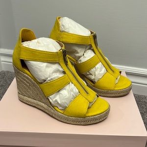 Yellow Wedge Sandals